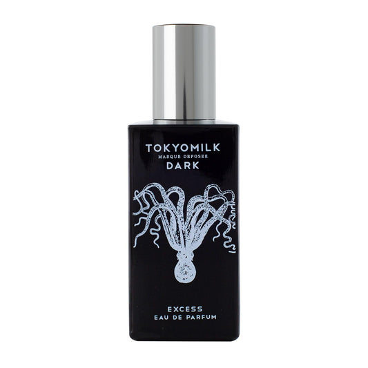 TOKYOMILK Dark Eau de Parfum bottle front view highlighting bold, gender-inclusive design.