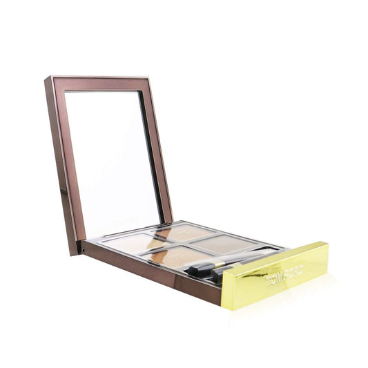 Tom Ford Eye Color Quad Suspicion palette swatches offer rich pigment for versatile day-to-night looks.