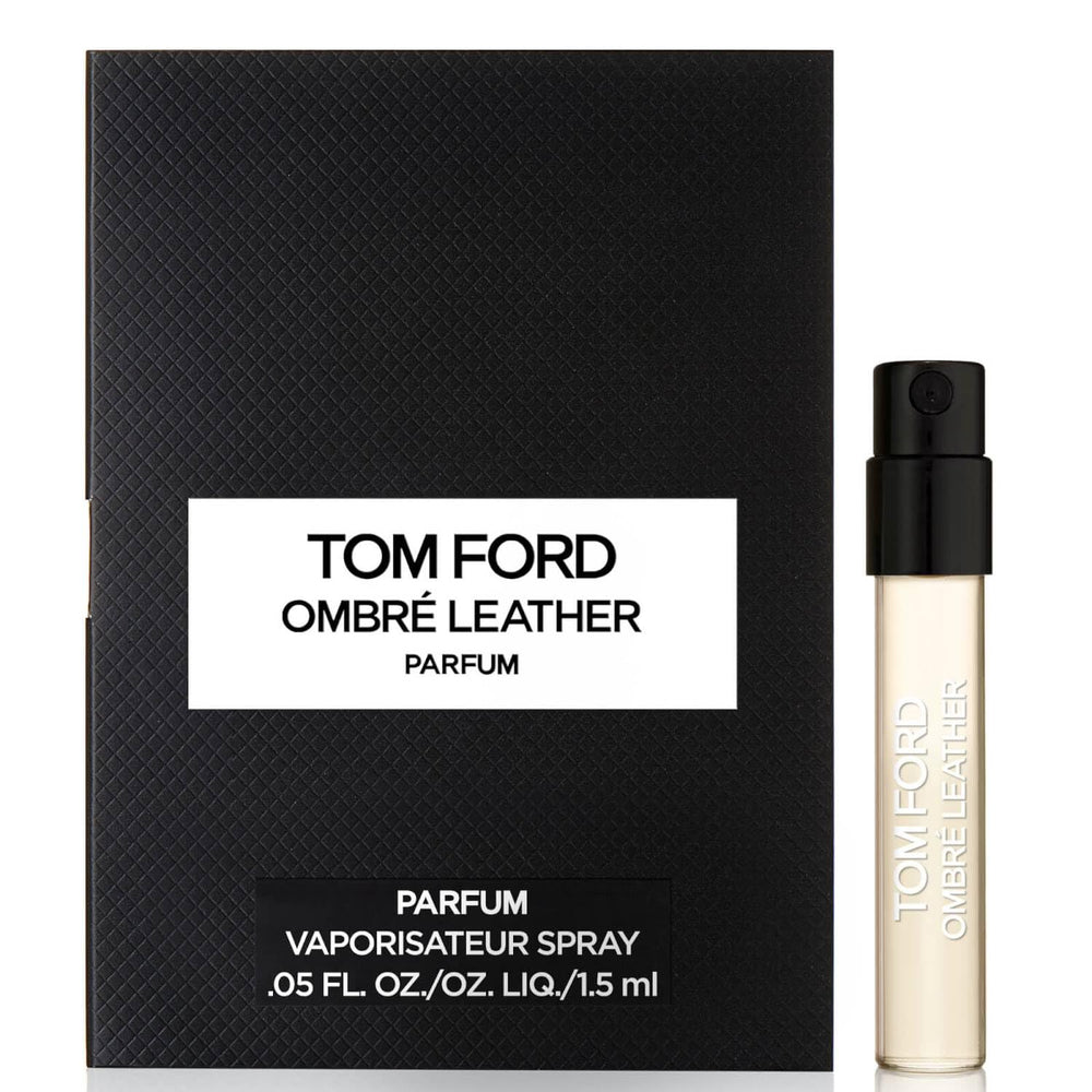 Tom Ford Ombre Leather Parfum sample bottle, ideal for on-the-go scent testing.
