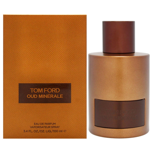 Tom Ford Oud Minerale bottle front showcases luxury and bold presence for special occasions.
