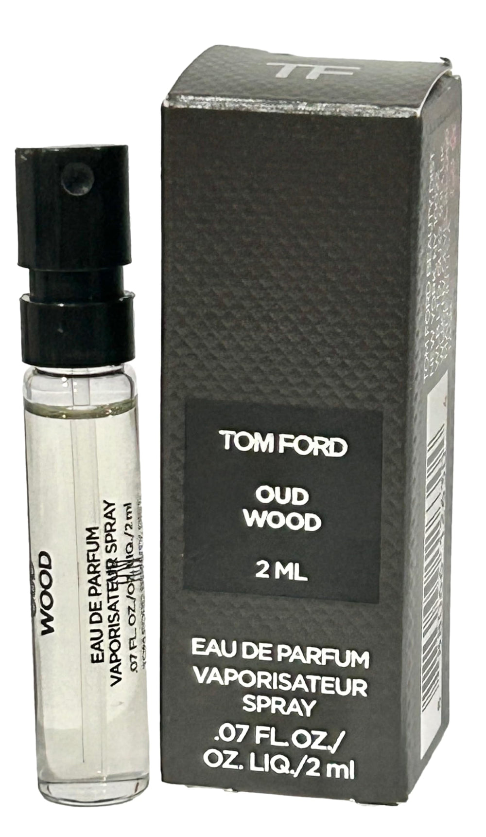 Tom Ford Oud Wood bottle side silhouette ideal for everyday luxury use.