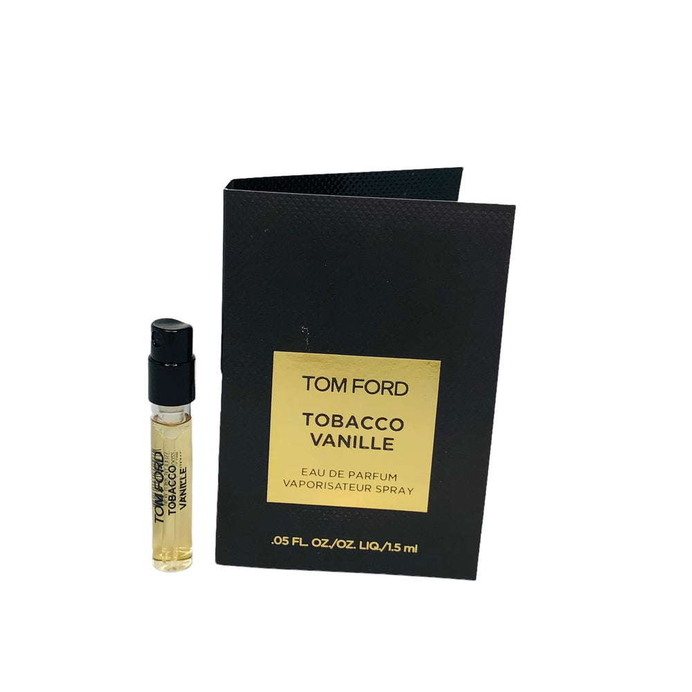 Tom Ford Tobacco Vanille sampler spray vial, compact travel-friendly option for scent trials.