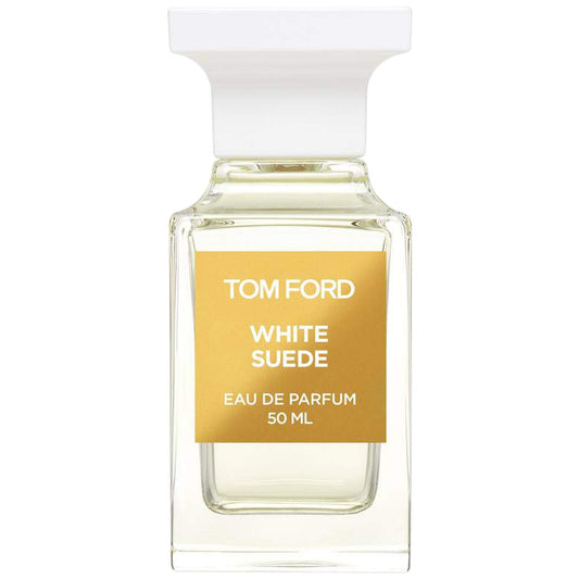 Tom Ford White Suede bottle pour highlights elegant, warm notes for everyday luxury.