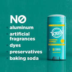 Tom's of Maine Coconut Mango scent adds tropical freshness.