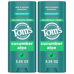 Tom's of Maine Cucumber Aloe deodorant dual-pack for all-day odor protection