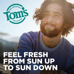 Tom's of Maine Mountain Spring 3-pack packaging glimpsed, highlighting natural ingredients.