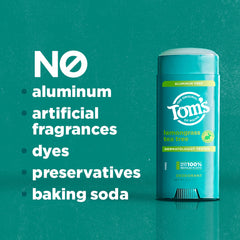 Tom's of Maine Lemongrass Tea Tree uses naturally derived ingredients for odor protection.