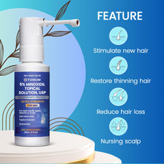 Tomum Minoxidil spray quickly dries with no greasy residue on the scalp.