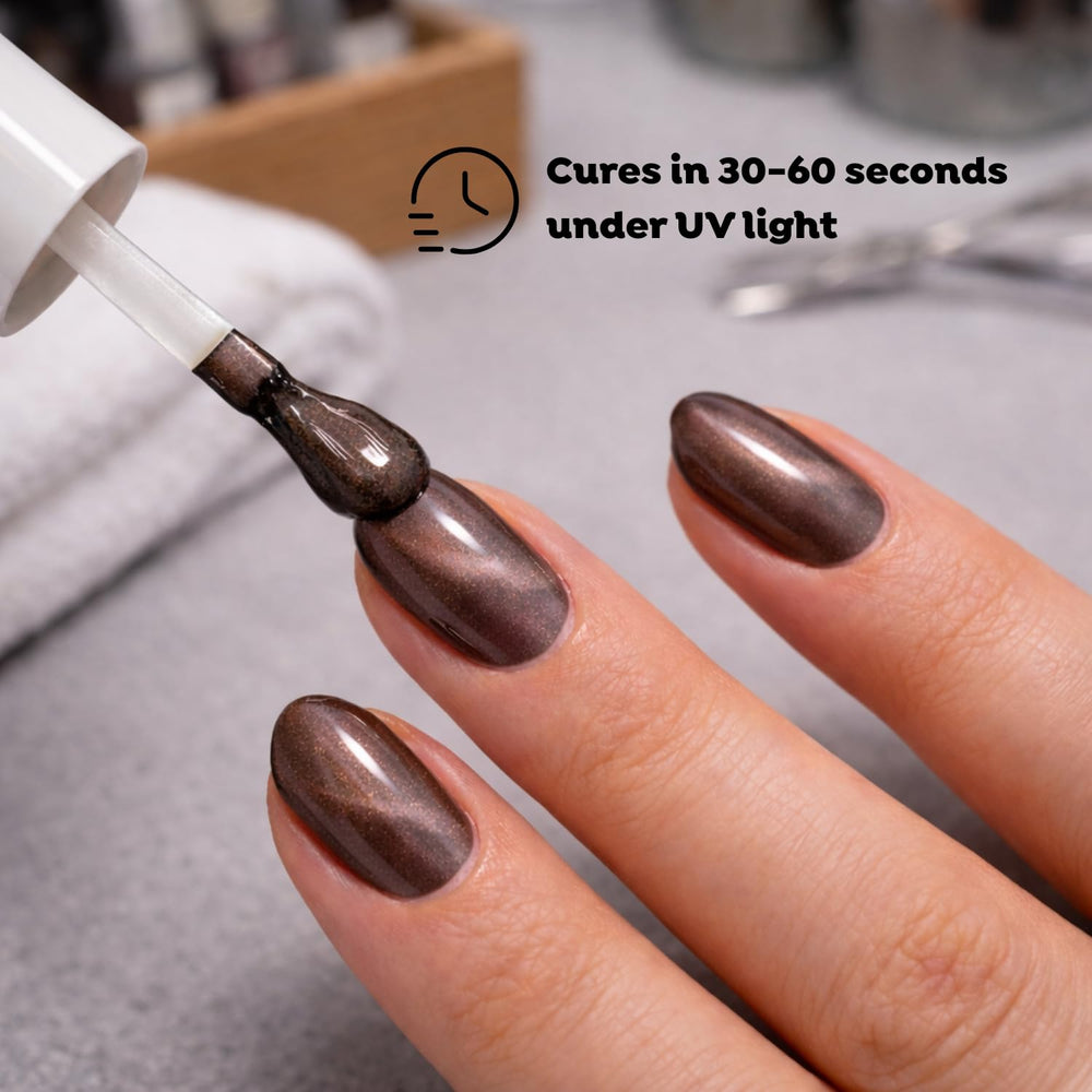 TONES Cat Eye UV LED Gel Nail Polish Lilac Cashmere swirl reveals color shifts
