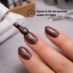 TONES Cat Eye UV LED Gel Nail Polish Lilac Cashmere swirl reveals color shifts