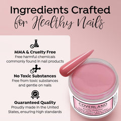 TONES Coverland French Rose powder for effortless sculpting and masking nail bed imperfections.