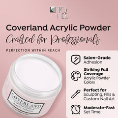 TONES Coverland Girly Girl nail art application showing smooth coverage and precise shaping.
