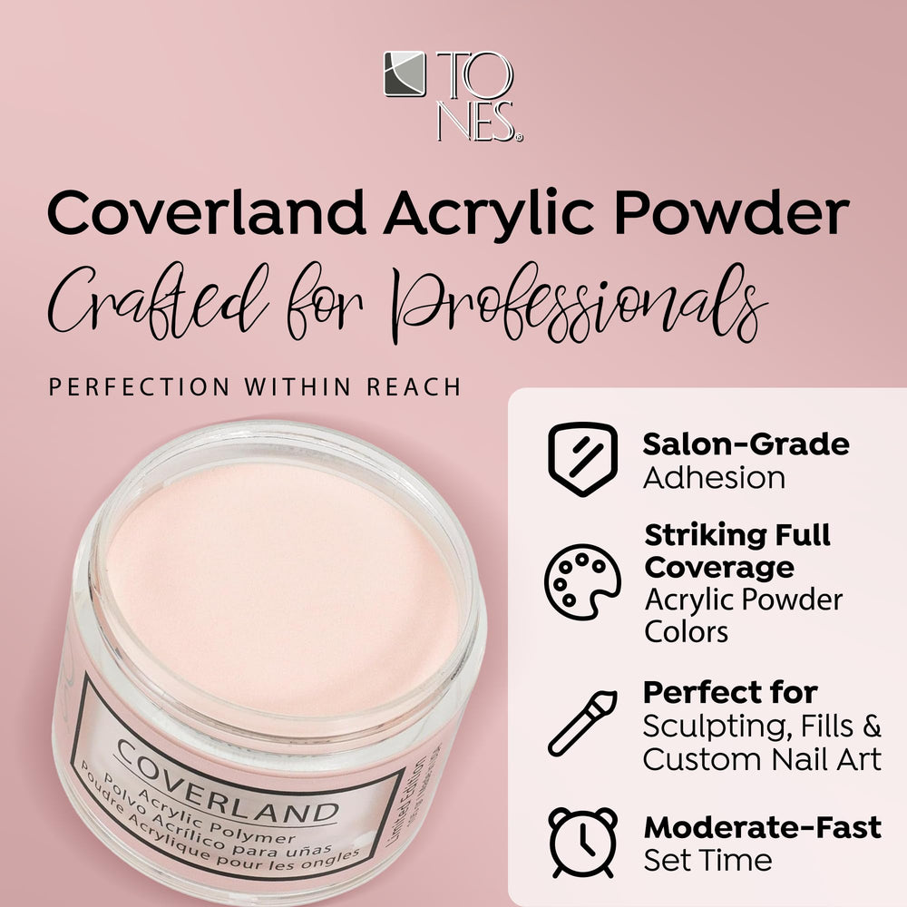 TONES Coverland Sweet Sin overlay application on a nail, demonstrating smooth blending.