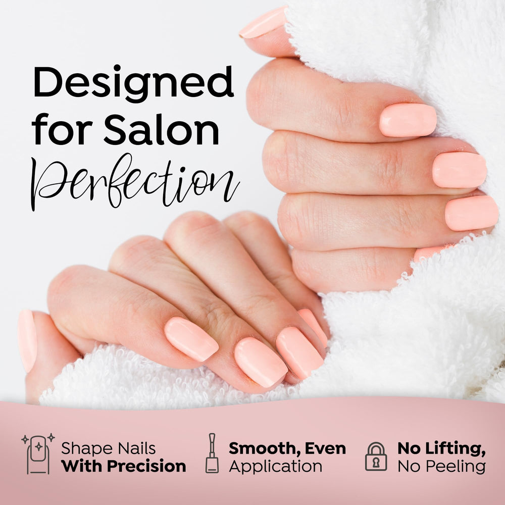 TONES Ultra Acrylic Powder Crystal Clarity finish highlights clean, transparent-looking nails.