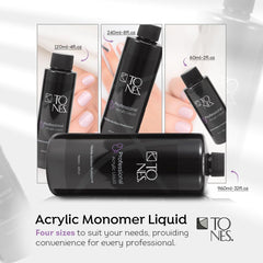 TONES Watermelon Scented EMA Monomer reduces acrylic odor while providing pleasant spa-like ambience.