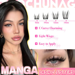TOOCHUNAG Manga Lashes 8-14mm with customizable drama