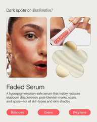 Topicals Faded brand logo close view signals dermatologist-tested quality