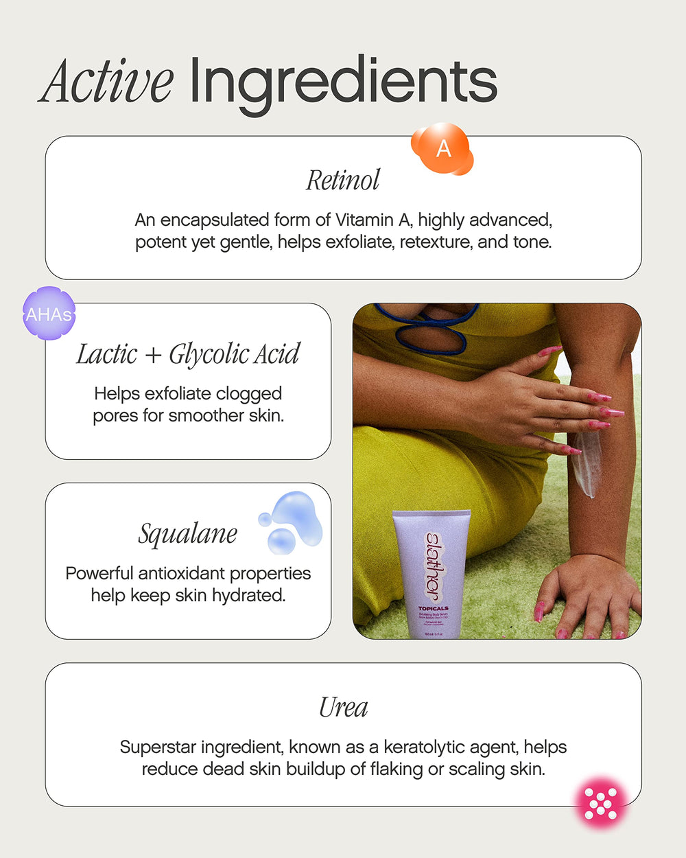 Evening routine with Topicals Slather serum for overnight hydration.