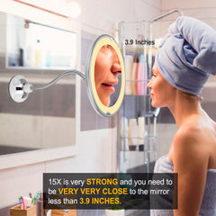 TopVIRT portable LED mirror suitable for home bathrooms.