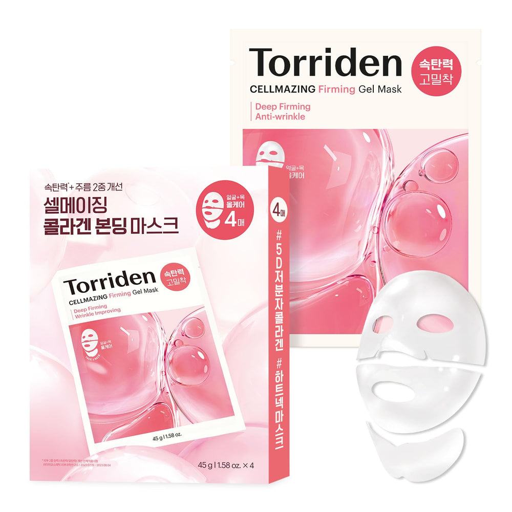 Torriden CELLMAZING embossed face-neck gel mask for a snug hydration boost