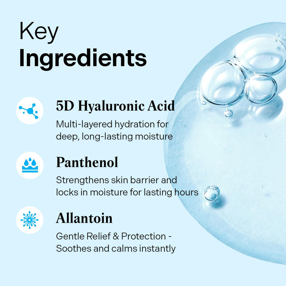 Torriden DIVE IN 5D hyaluronic acid graphic illustrating multi-weight hydration.