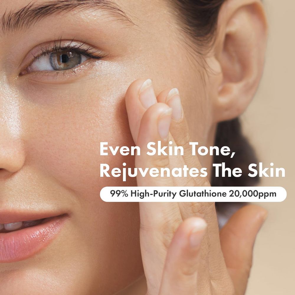 TOSOWOONG Glutathione Serum close-up of ingredient label highlighting purity.