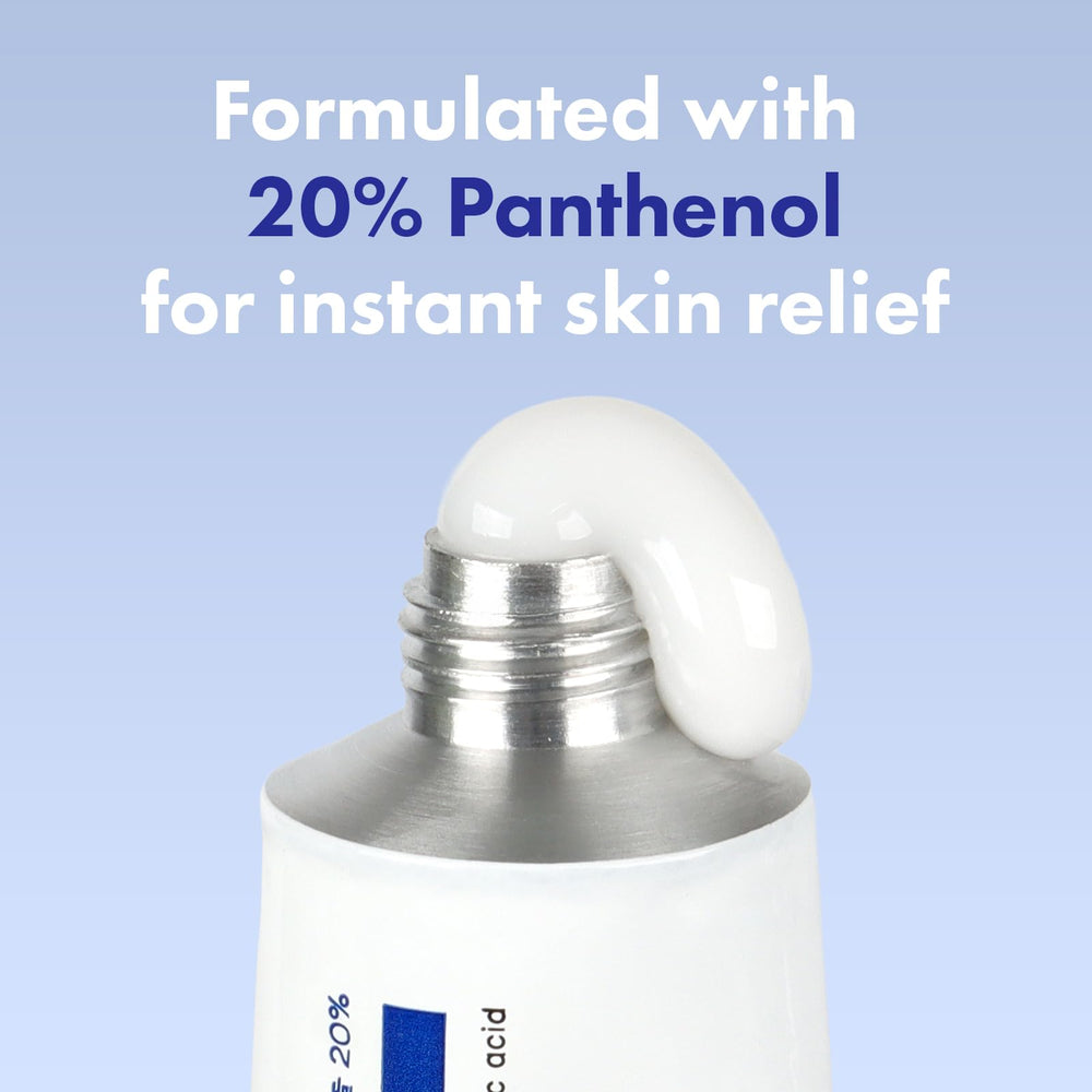 TOSOWOONG Panthenol 20 Barrier Cream application showing smooth, soothing skin benefits.