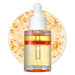 Tosowoong Real Turmeric Kojic Serum bottle highlighting brightening and even tone