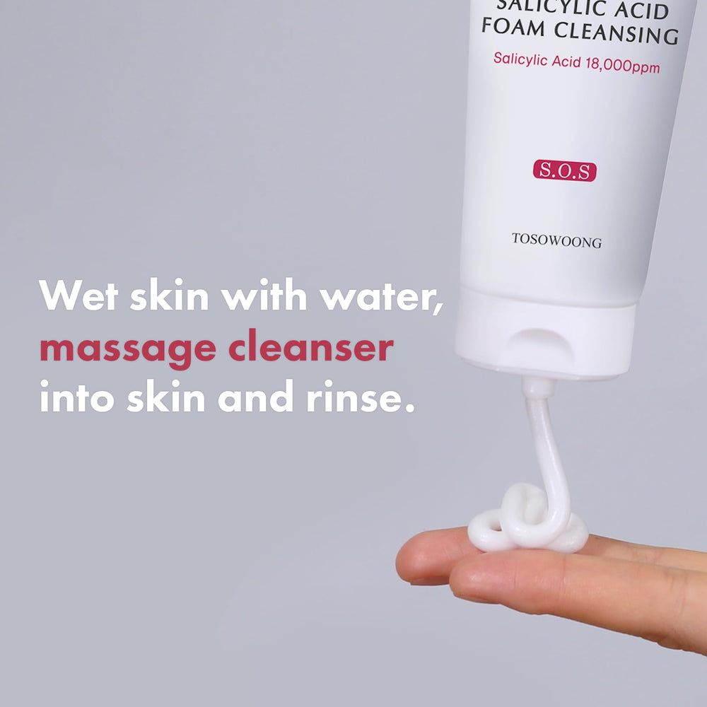 TOSOWOONG Salicylic Acid Foam Cleanser aloe hydration helps maintain moisture