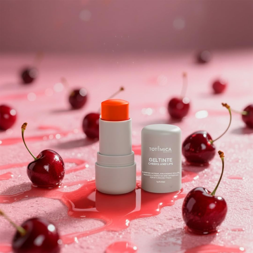 TOTEMICA Jelly Tint on cheeks provides buildable color for a natural flush