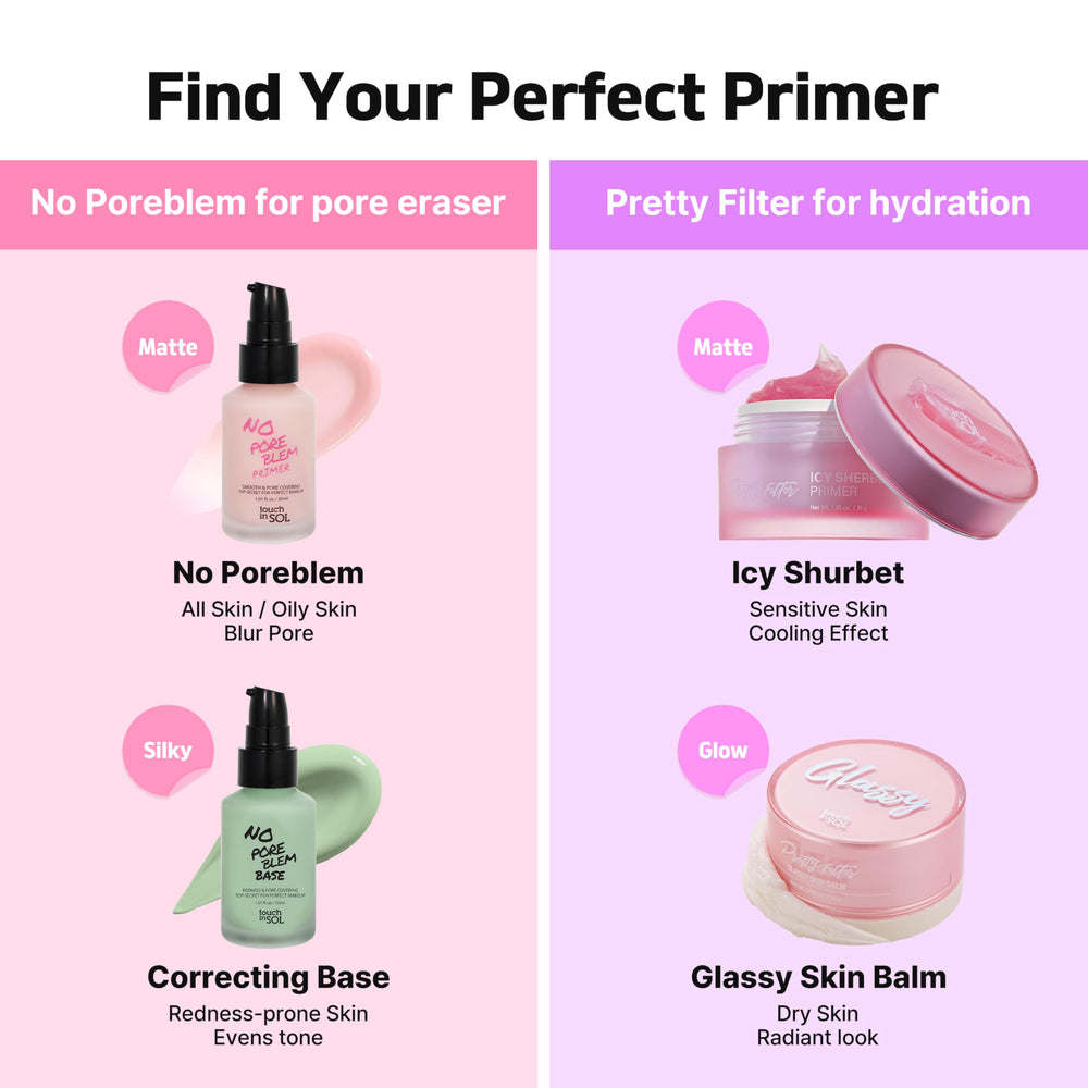 Touch in Sol No Poreblem Primer before-after closeup demonstrates blurring