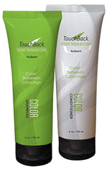 TouchBack Auburn Color Conditioner bottle adds shine and smoothing benefits.