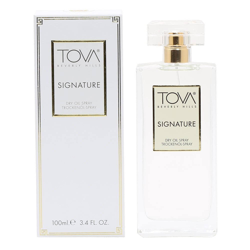 Tova Signature Dry Oil Bottle with clean floral scent and lightweight hydration.