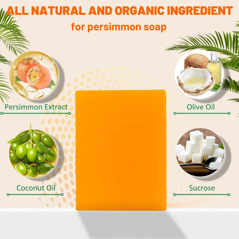 tovaginsh persimmon soap bar wrapped: convenient gift-ready packaging for family care.