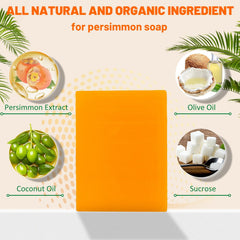 tovaginsh persimmon soap bar wrapped: convenient gift-ready packaging for family care.