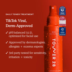 Tower 28 Jumbo SOS Recovery Face Cream texture closeup highlights creamy, non-greasy finish.
