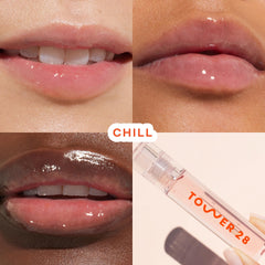 Tower 28 ShineOn applicator ready for an effortless swipe on lips.
