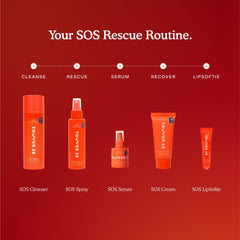 Tower 28 SOS Recovery Face Cream bottle on a clean countertop