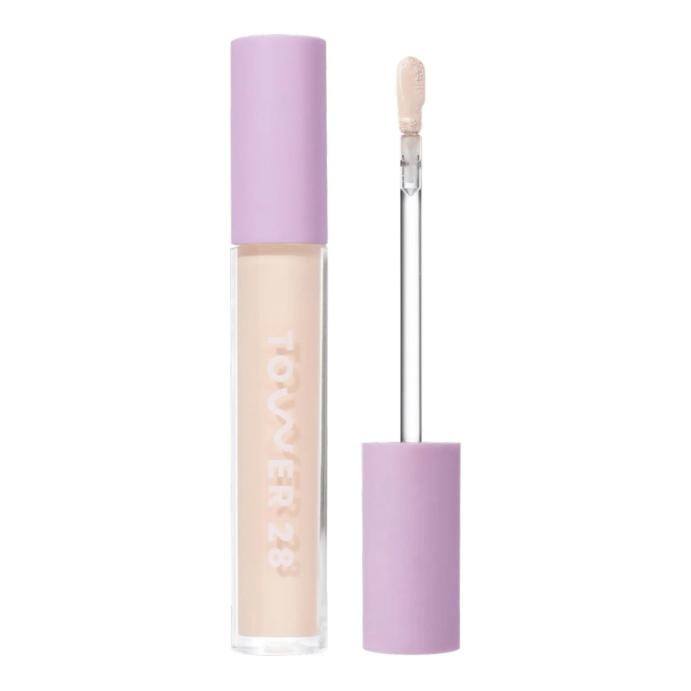 Tower 28 Swipe Serum Concealer outer packaging shows a clean design for sensitive skin.