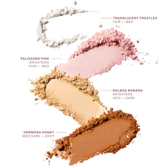 Tower28 GetSet pink setting powder packaging emphasizes sensitivity-friendly ingredients.