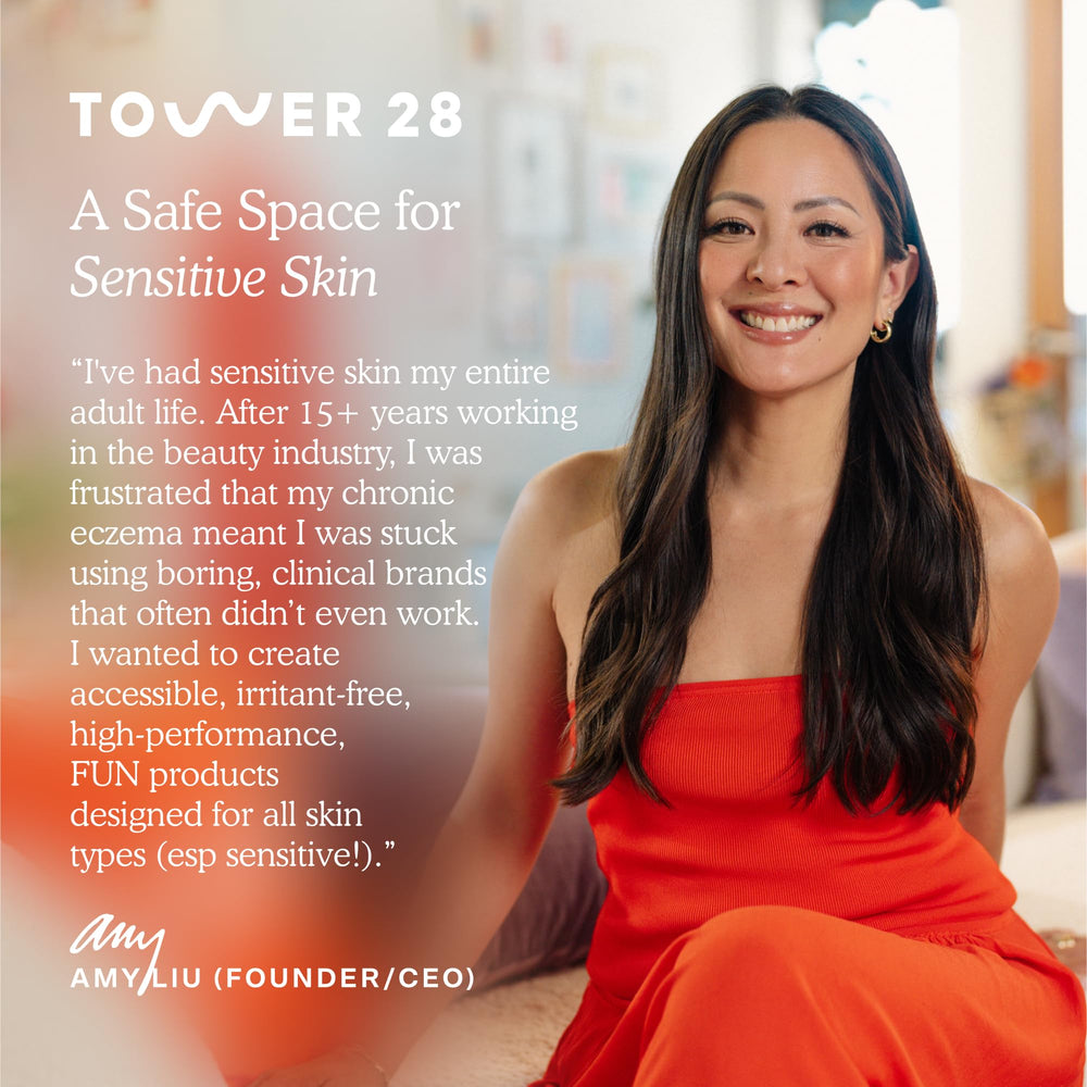 Tower 28 Swipe Serum Concealer natural finish with skin-like glow.