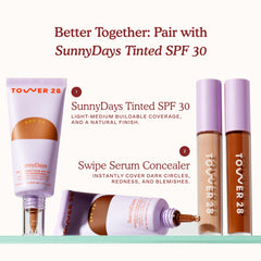 Tower 28 Swipe Serum Concealer packaging tube with precise applicator.