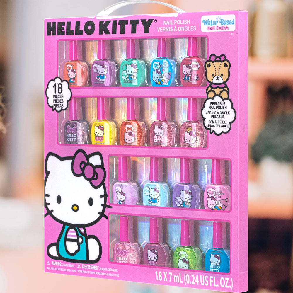 Townley Girl Hello Kitty bubble-gum scent enhances a playful spa-like experience.