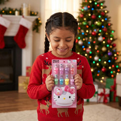 Kid-friendly polish set designed for ages 3 and up during pretend play.