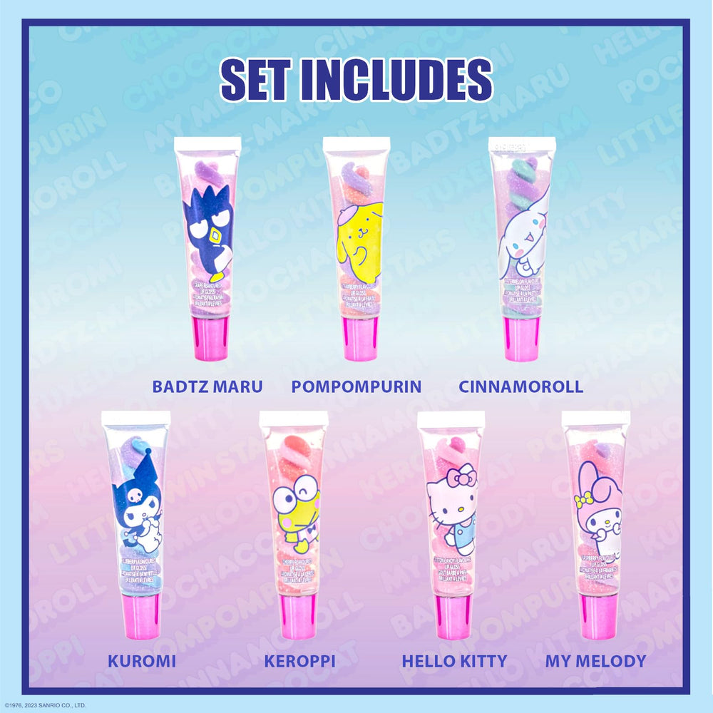 Townley Girl Hello Kitty swirl gloss close-up highlighting two-colored swirls for playful looks