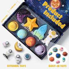 Toylink space bath bombs fizz and color for a vivid bath experience