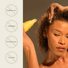 TPH by Taraji Never Salty Sugar Scalp Scrub massage action demonstrates soothing scalp refreshment.
