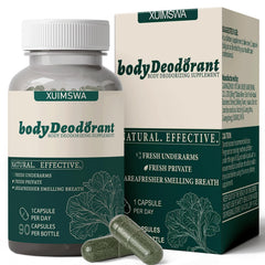 TQIUH Body Deodorizing Supplement bottle for long-lasting freshness throughout the day