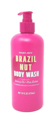 Trader Joe's Brazil Nut Body Wash bottle with creamy lather for daily cleansing.