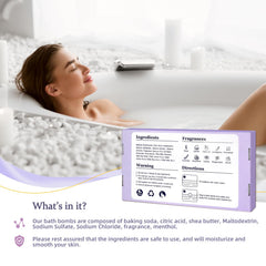 TranquilBliss bathbombs releasing aroma and color to unwind after a busy day.